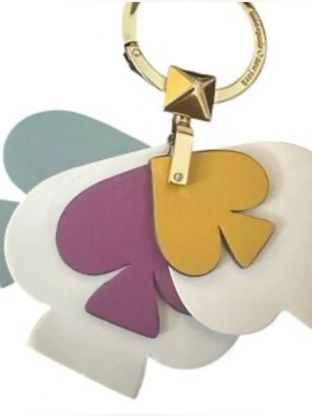 Kate Spade Seaside Stacked Spade Keyfob Chain Keychain Bag Charm - NWT